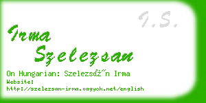 irma szelezsan business card